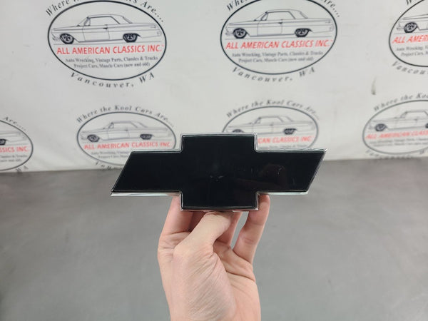 2003-06 Chevy SSR Rear Tailgate Bowtie Emblem Badge Ornament, Black - OEM11