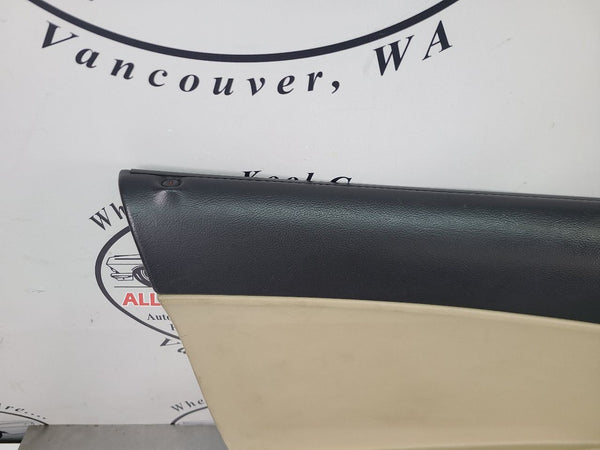 2007-11 C6 Corvette Left Driver Side Tan / Black Door Trim Panel, LH - OEM1