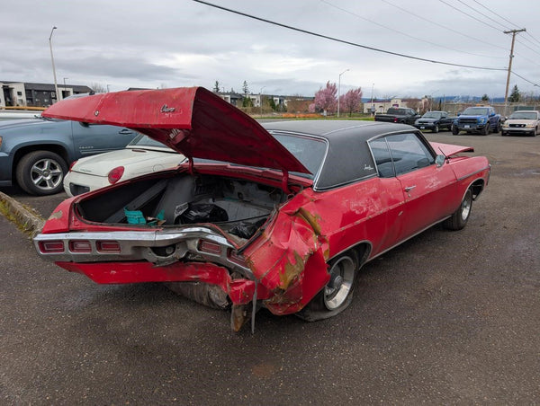 1969 Impala, Caprice, Back of Hood Moulding Trim Strip - OEM13