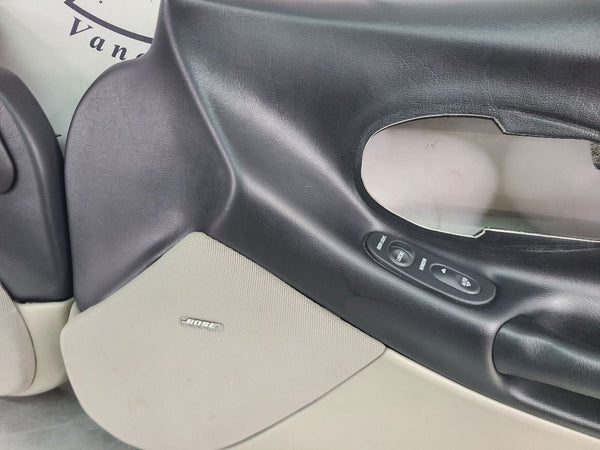 1997-04 C5 Corvette Front Door Trim Panel Pair, Right, Left, Black / Gray, RH,LH14