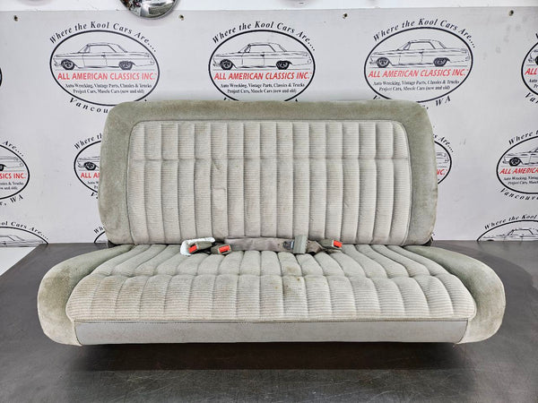 1992-99 Chevy Suburban 3rd Row Bench Seat Assembly, Cloth, Gray - OEM0