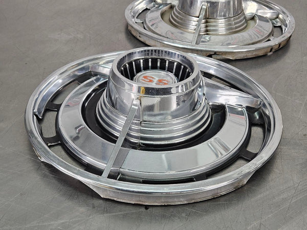 1963 Impala SS 14" Spinner Wheel Hubcap Set of 4, Decent, Nova SS - OEM17