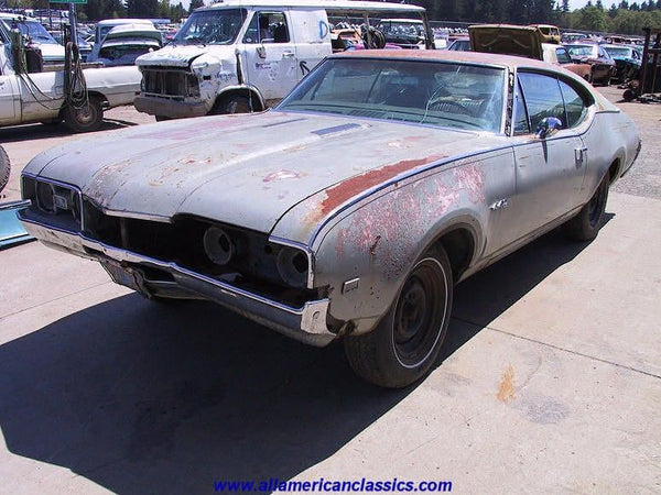 1968 442 Oldsmobile Cutlass Engine Hood Rear Vent Louver Grill w/ Upper Moulding11