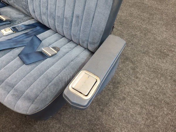 1981-91 Chevy GMC Suburban 3rd Row Bench Seat Assembly, Blue - OEM GM14