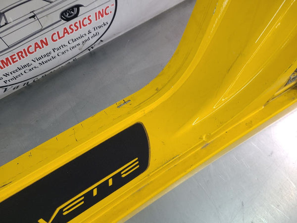 2005 C6 Corvette Left Side Rocker / Aperture Panel Moulding, Millennium Yellow4