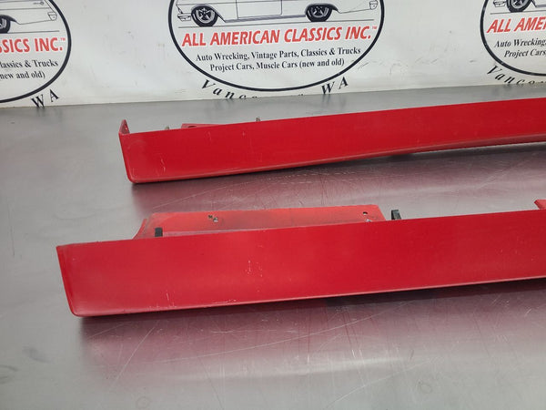 2002 Firebird Trans Am WS6 Left and Right Lower Rocker Panel Moulding Pair, Red11