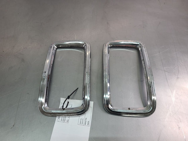 1971-77 Dodge Van Rear Taillight Tail Lamp Bezel Trim Pair, LH / RH - OEM0