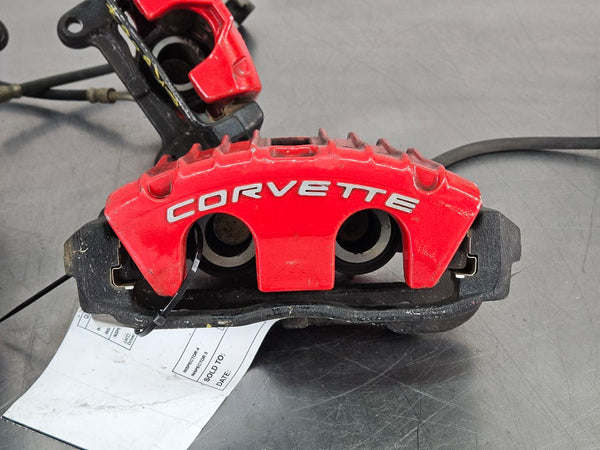 1997-04 C5 Corvette Factory PBR Brake Caliper Set, Front and Rear, Red - OEM2