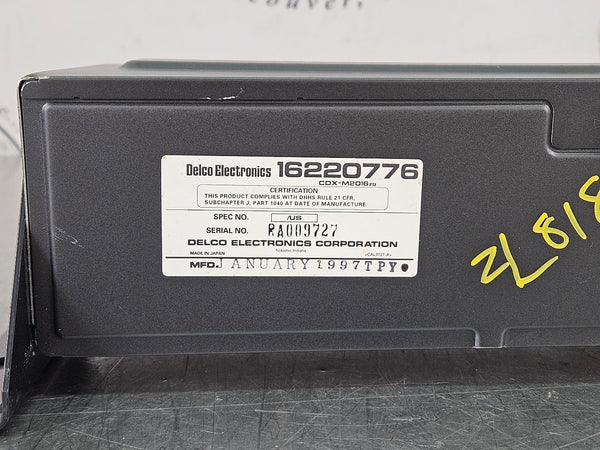 1997-04 C5 Corvette Delco 12 Disc CD Changer Player w/ Cartridge, #16220776, OEM6