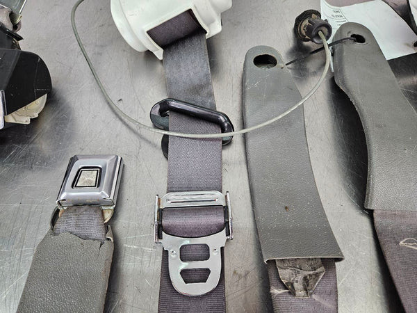 1987-93 Mustang Fox Body Coupe Hatchback Full Seat Belt / Buckle Set, Gray - OEM13