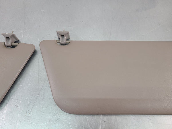 1987-93 Ford F150 F250 F350 Truck Front Sun Visor Pair, Vinyl, Tan, RH/LH - OEM9