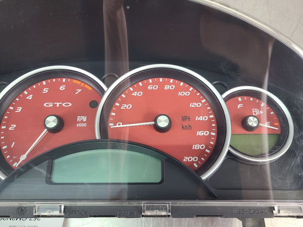 2004-06 GTO Instrument Cluster Assembly w/ Red Gauges, 190k Miles! - OEM3