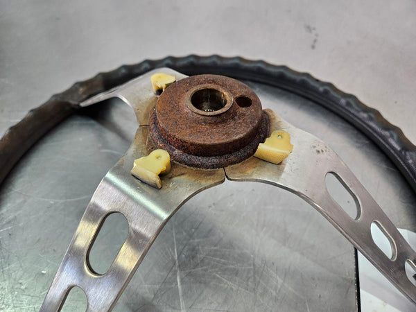 1977 Gremlin AMX AMC 3-Spoke Steering Wheel, Bare, Black - OEM12