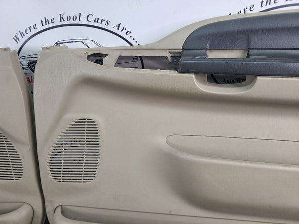 2006 Ford F-250 F-350 Front and Rear Power Door Trim Panel, Set of 6, Tan - OEM8