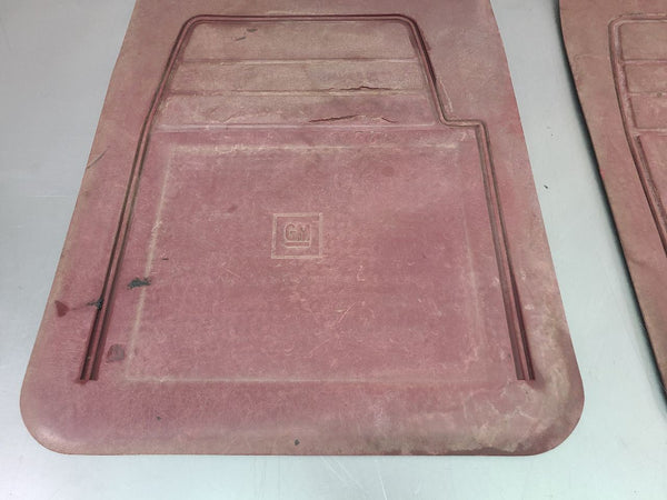 1988-98 GMC Chevy OBS Truck Factory Floor Mat Pair, Red / Maroon - OEM4