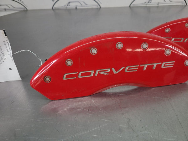 2005-13 C6 Corvette MGP Brake Caliper Cover Pair, Front, Red, LH/RH 1