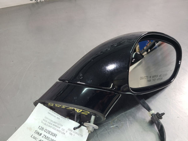 2005-09 C6 Corvette Passenger Right Side View Mirror Assembly, Black, RH - OEM3