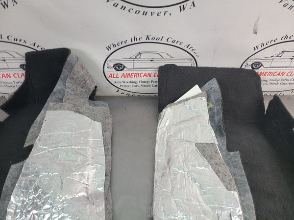 2005-13 C6 Corvette Front Footwell Carpet Pair, Left / Right, Black - OEM13