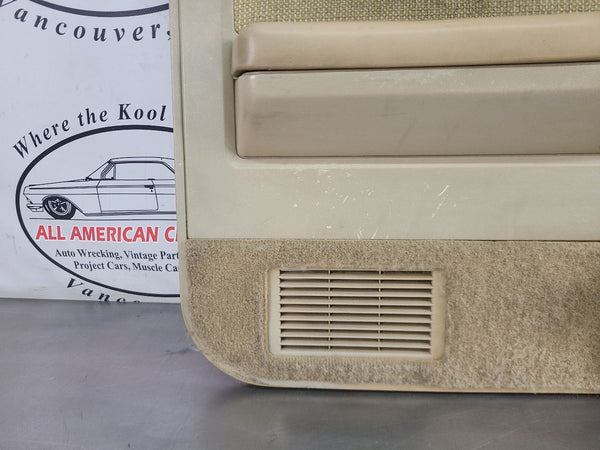 1983 Chevy Truck / Blazer Front Left Door Trim Panel, Tan, Manual Windows, LH15