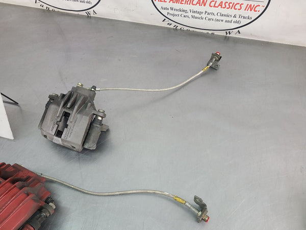 1997-04 C5 Corvette Base Brake Caliper Complete Set w/ Brackets, Red - OEM12