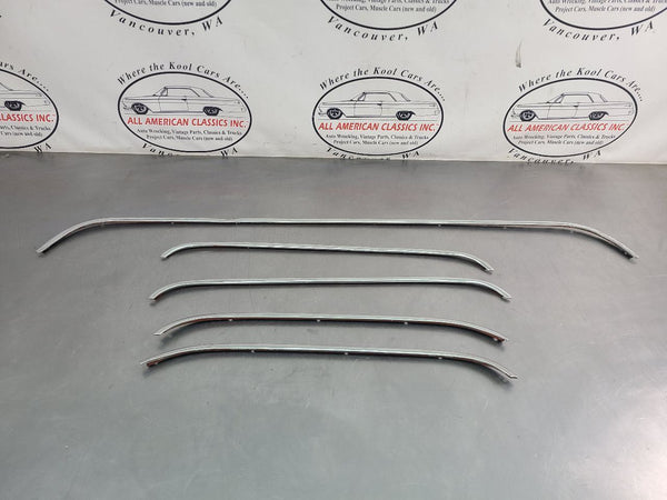 1973-80 Chevy Suburban Stainless Steel Drip Rail Driprail Moulding Trim Set, OEM0