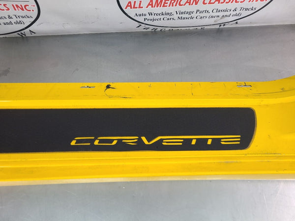 2005 C6 Corvette Left Side Rocker / Aperture Panel Moulding, Millennium Yellow5