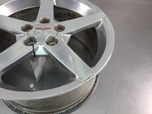 2005-07 C6 Corvette Factory 5 Spoke Wheel QG6, Silver, Front, 18x8.5 - OEM4