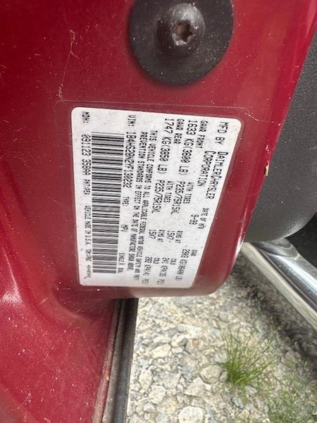 2000 Dodge Durango Rear Backing Plate Assembly, Right Passenger Side RH - OEM4