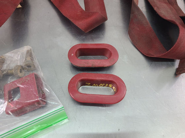 1978-79 Ford Bronco Front / Rear Seat Belt / Buckle Set, Red - OEM8