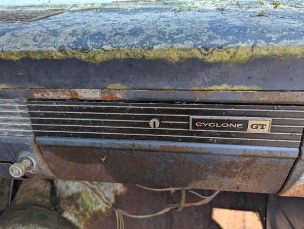 1966-67 Cyclone GT Glove Box Door w/ Emblem and Key!, Mercury Comet - OEM18