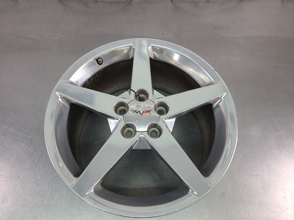 2005-07 C6 Corvette Aluminum 5 Spoke Wheel, Silver QG6, Rear 19x10 - OEM1