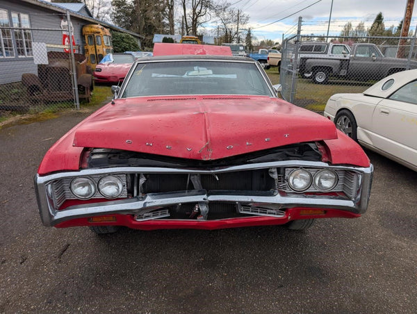 1969 Impala, Caprice, Back of Hood Moulding Trim Strip - OEM8