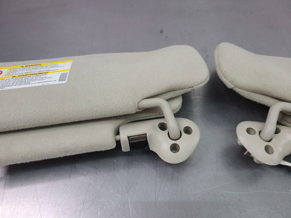 2002 GMC Denali, Sierra, Front Sun Visor Pair, RH/LH, Gray, w/ Lights - OEM3