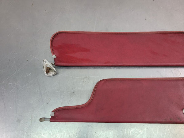 1978-79 Ford Bronco, 1973-79 Truck Front Sun Visor Pair, Left / Right, Red - OEM8
