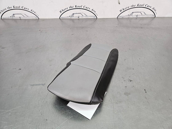 2005-13 C6 Corvette Custom Center Console Lid, Black and Gray, Reupholstered OEM0