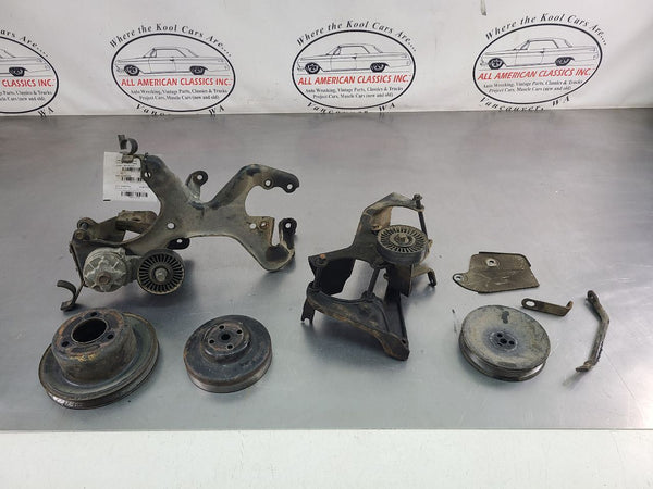 1988 GMC K3500 Truck 7.4L Engine Front Accessory Brackets and Pulley Set - OEM0