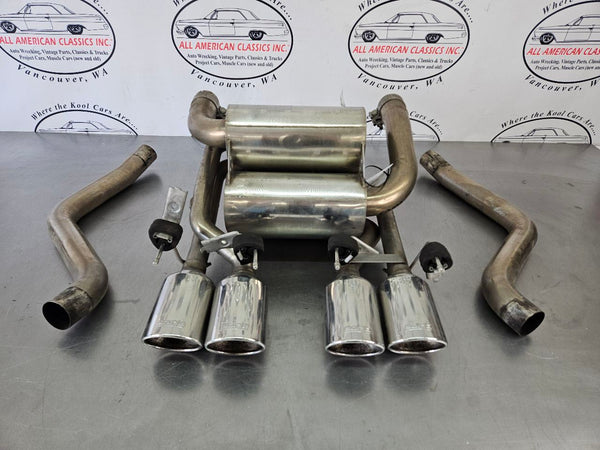 2005-13 C6 Corvette Borla Axleback Exhaust Kit w/ Stacked Mufflers, Tips, Pipes0