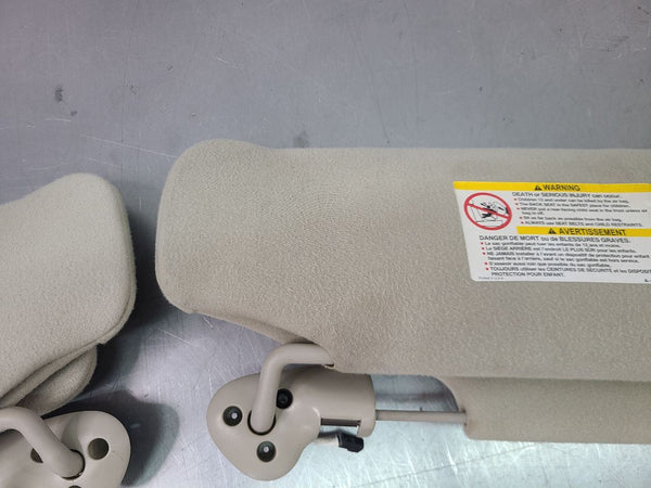 2002 GMC Denali, Sierra, Front Sun Visor Pair, RH/LH, Gray, w/ Lights - OEM5