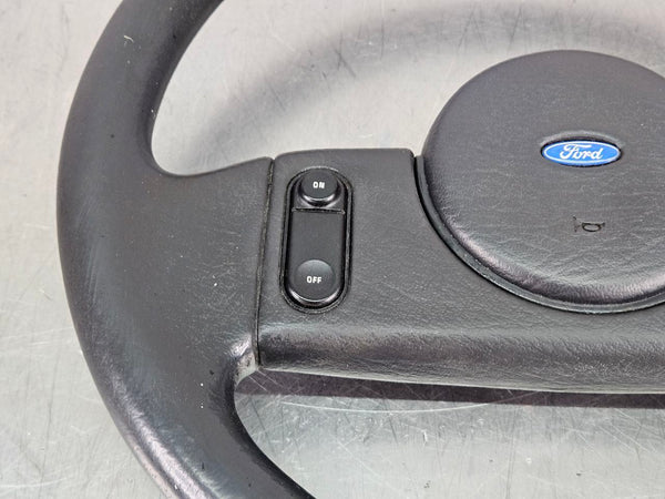 1987-89 Mustang Fox Body 2 Spoke Steering Wheel, Black, Nice - OEM1