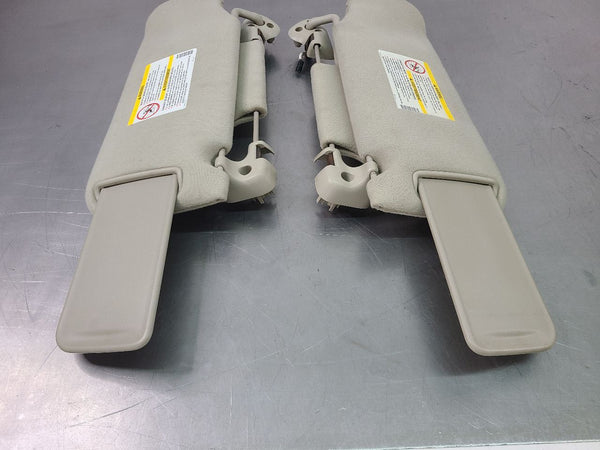 2002 GMC Denali, Sierra, Front Sun Visor Pair, RH/LH, Gray, w/ Lights - OEM9