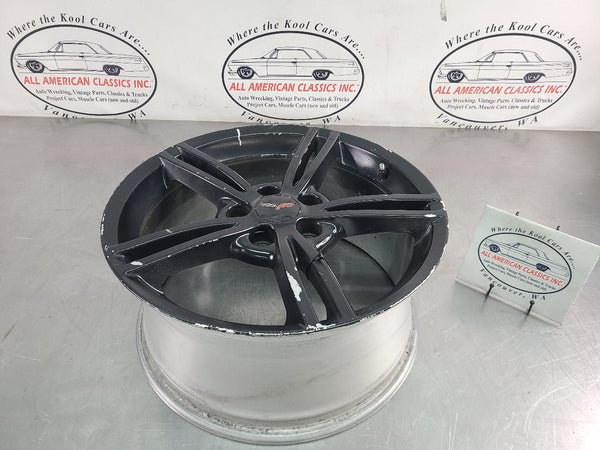 2008-10 C6 Corvette 5 Double Spoke Factory Wheel QG6, Front, 18x8.5, OEM0