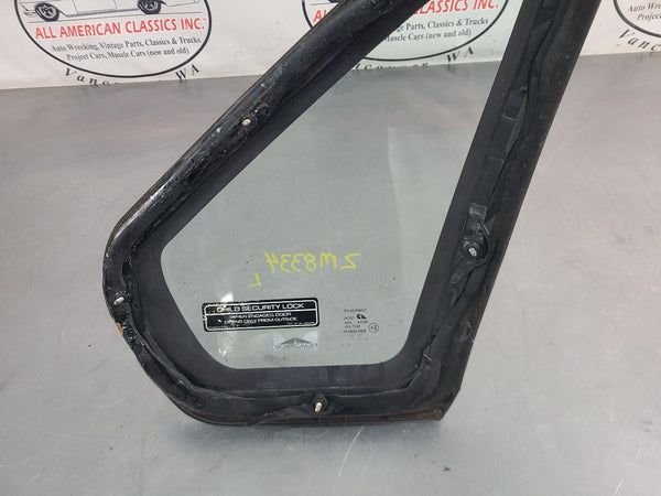 1995-96 Chevy Impala SS LH Left Side Rear Quarter Glass, Chrome Trim - OEM10