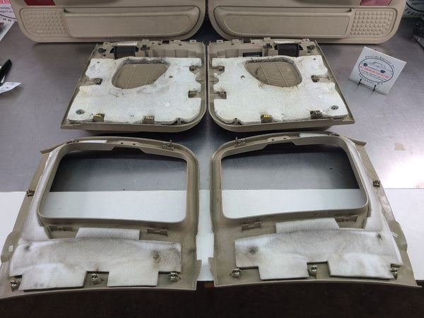 2006 Ford F-250 F-350 Front and Rear Power Door Trim Panel, Set of 6, Tan - OEM18