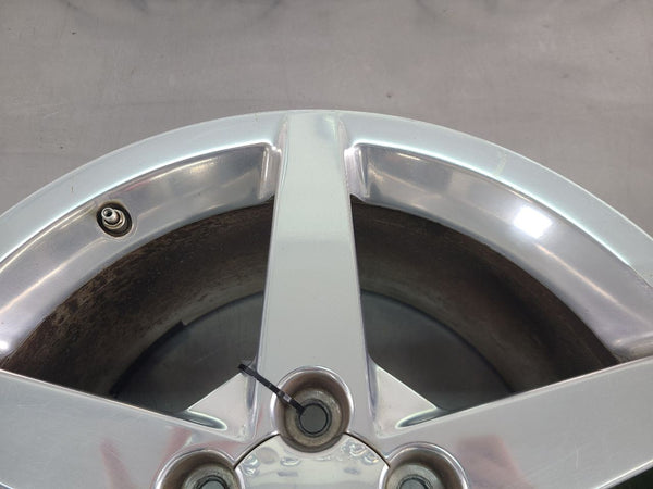 2005-07 C6 Corvette Aluminum 5 Spoke Wheel, Silver QG6, Rear 19x10 - OEM2