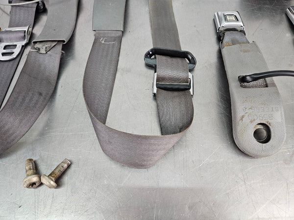 1987-93 Mustang Fox Body Coupe Hatchback Full Seat Belt / Buckle Set, Gray - OEM3