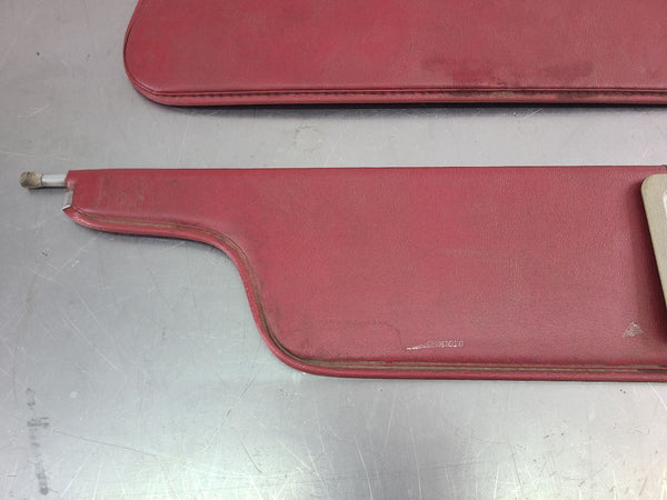 1978-79 Ford Bronco, 1973-79 Truck Front Sun Visor Pair, Left / Right, Red - OEM6