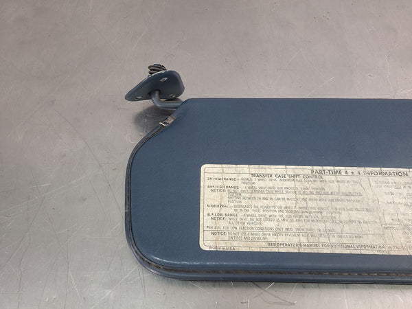 1981-91 Chevy Truck, Suburban Vinyl Sun Visor, Blue, Left Driver Side LH - OEM1