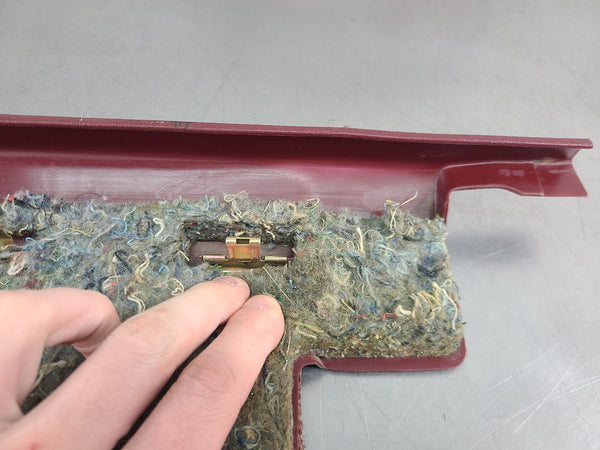 1988-94 GMC Chevy Truck Interior Kick Panel Pair, Carpeted, Red, LH/RH - OEM20