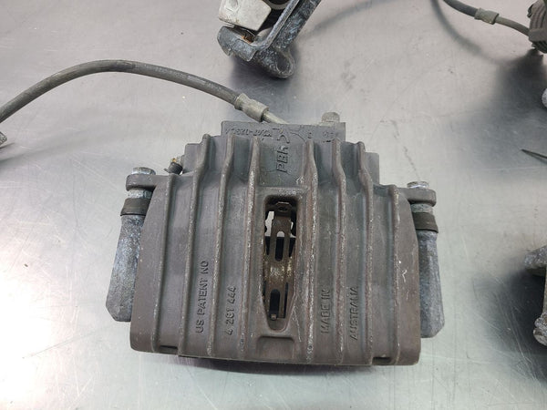 1997-04 C5 Corvette Base Brake Caliper Complete Set w/ Brackets, Silver - OEM4