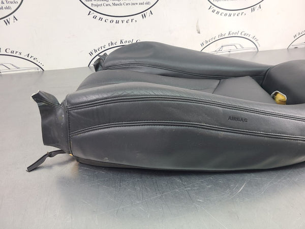 2004-05 Cadillac XLR Upper Seat Covers w/ Cushions, Black, Left Driver Side8
